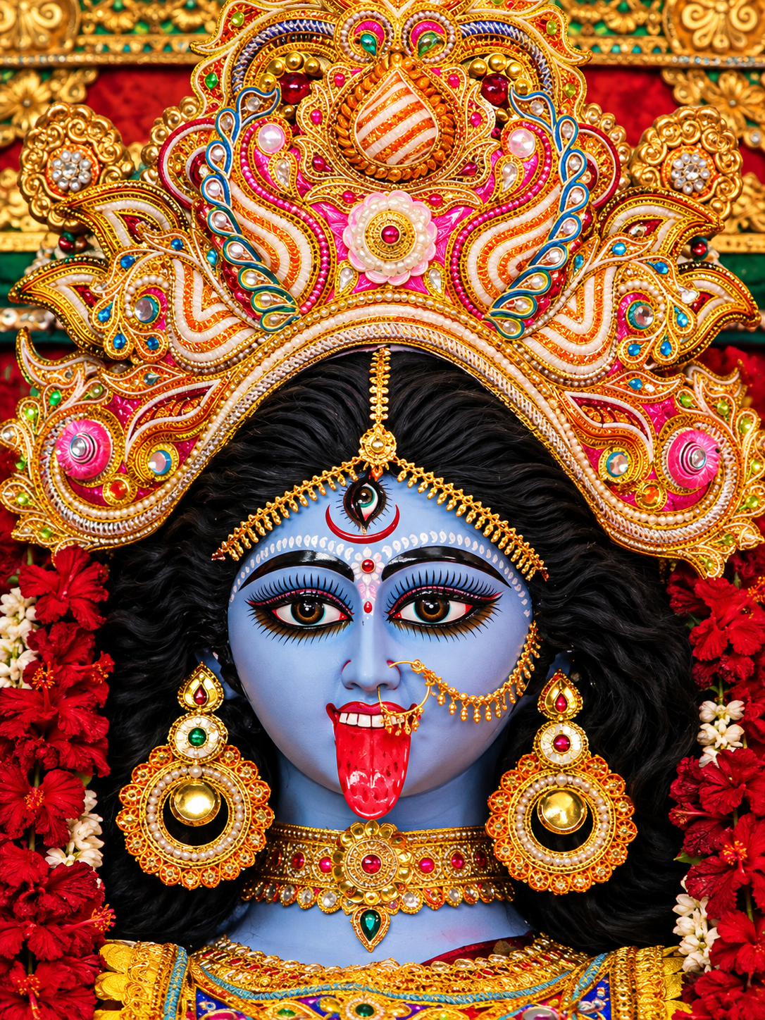 Kali Maa idol at Kali Puja Samiti